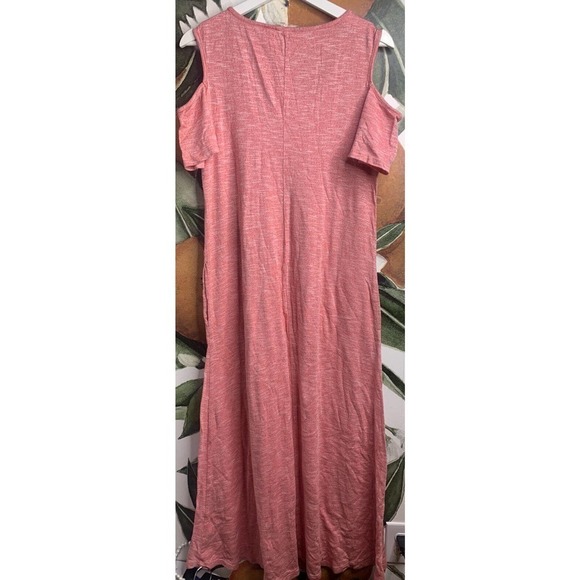 Soft Surroundings Dress PXS Electra Cold Shoulder Maxi Dress Viscose Cotton - Picture 4 of 6